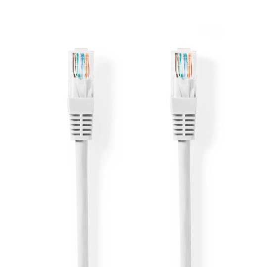 Cat 5e kabel | U/UTP | RJ45 hane | RJ45 hane | 30.0 m | Rund | PVC | Vit | Tag