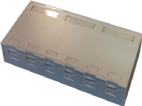 Officebox for 6 x RJ45 Keystone Konnektor, hvid