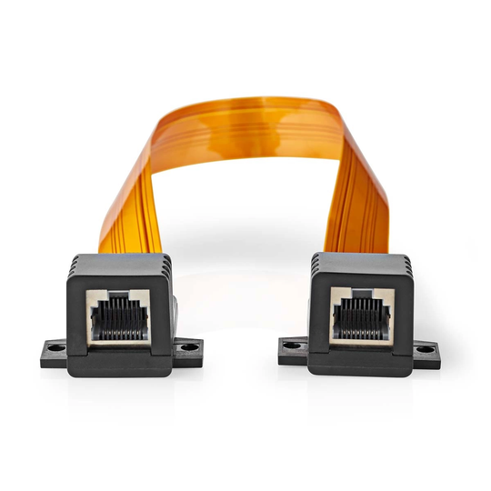 Cat 6 kabel | RJ45 Hona | RJ45 Hona | U/UTP | 0.30 m | Inomhus och utomhus | Platt | Nylon | Svart | Plastpåse