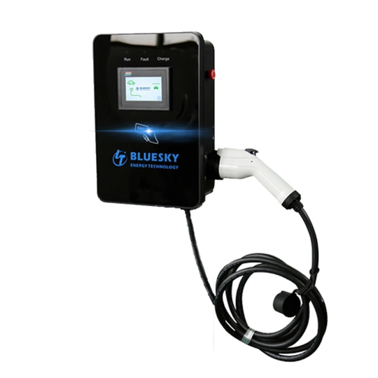 Elbilsladdare, LaddBox till Elbil, 2,4 tums skärm, Typ-2, 32A, 22kW med kabel