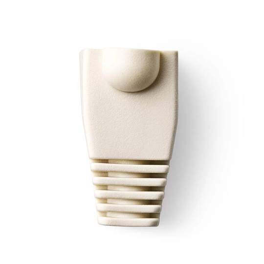 dragavlastningshylsa | RJ45 | 10 st. | PVC | Vit | Plastpåse
