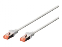 DIGITUS - Patchkabel - RJ-45 (han) till RJ-45 (han) - 25 cm - SFTP - CAT 6 - halogenfri, knastfri - grå