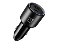 OnePlus SUPERVOOC - Strömadapter för bil - 80 Watt - 3 A - Fast Charge (USB, USB-C) - svart