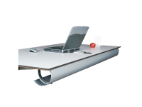 Kabelhållare Halfpipe för bord, vit 1150 mm