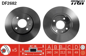 Bromsskiva, Framaxel, ford, 5025950, 91AX-1125-AB