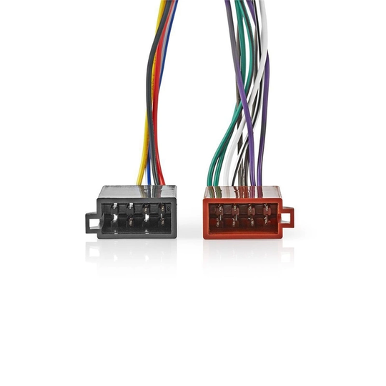 Kenwood 16-stifts ISO-kabel | Radiokontakt - 2x bilkontakt | 0.15 m | Flerfärgad