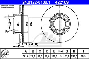 Bromsskiva, Framaxel, opel,vauxhall, 5 69 009, 5 69 029, 90008004, 90008030