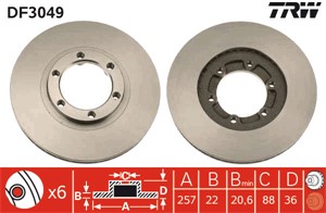Bromsskiva, Bakaxel, Framaxel, isuzu,opel,vauxhall, 5 69 801, 8-94172-376-1, 8-94173-344-0, 8-94361-927-1, 8-94372-435-0, 94172376, 9437