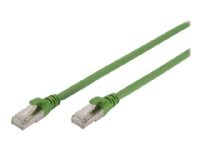 DIGITUS Professional PUR - Patch-kabel - RJ-45 (hane) till RJ-45 (hane) - 1 m - SFTP - CAT 6a - startad, halogenfri, formpressad, hakfri, tvinnad - grön