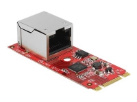 Delock M.2 Converter Key B+M to 1 x RJ45 Gigabit LAN port horizontal - Nätverksadapter - M.2 2260 - Gigabit Ethernet
