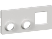 LAURITZ KNUDSEN LK FUGA® antenn/datauttag 2 moduler tillbehörsskydd för TV, R och RJ45 - Ljusgrå.