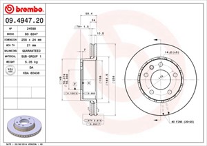 Bromsskiva, Framaxel, opel omega a, omega a kombi, 569039, 90223919, 90271134
