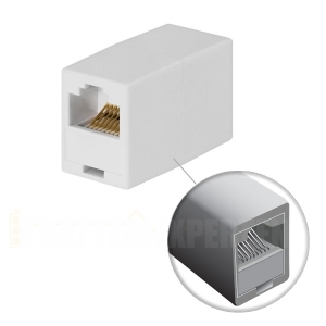 Modularskarvdon 8P/8C, oskärmad, RJ45, svart
