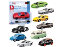 BBURAGO 1:64 DC Auto Ass, Bil, Audi R8, BMW 645 CI, Lamborghini Gallardo, Mercedes SLR Mc Laren, Porsche 911 GT2, VW Beetle,..., inomhus, 3 År, Multifärg