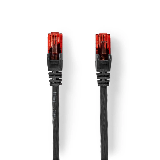 Cat 6 kabel | RJ45 hane | RJ45 hane | U/UTP | 20.0 m | Utomhus | Rund | PE | Svart | Kuvert
