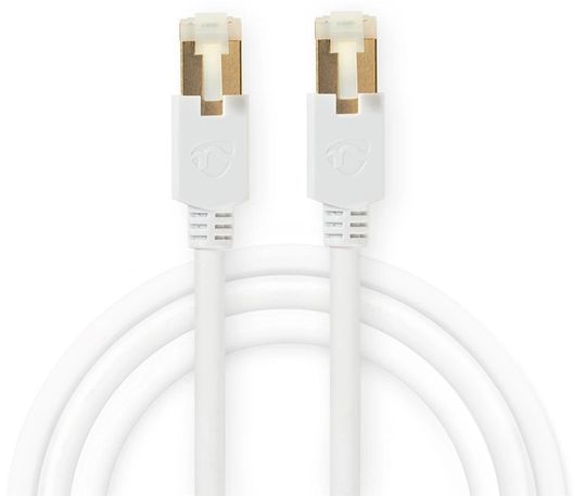 CAT6 S/FTP-nätverkskabel | RJ45 hane - RJ45 hane | 10 m | Vit