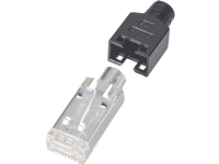Hirose Electronic Network Connector RJ45-kontakt, skärmad svart TM 11 Kontakt, rak Polantal: 8P8C Svart 1 st