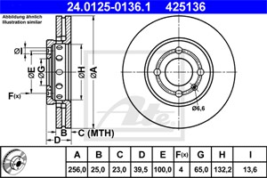 Bromsskiva, Framaxel, vw lupo i, polo, polo iii, 6N0 615 301 E