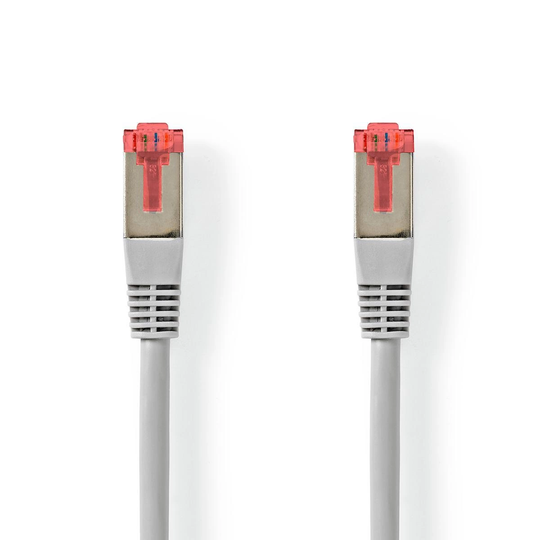 Cat 6 kabel | RJ45 hane | RJ45 hane | S/FTP | 20.0 m | Rund | ABS / PVC | Grå | Tag