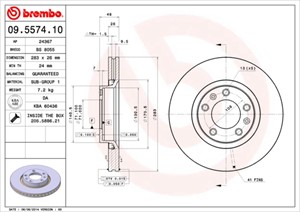 Bromsskiva, Framaxel, citroën xm, xm break, peugeot 407, 407 sw, 1606308680, 1618862580, 95661813, 96099616, E169147, E169513