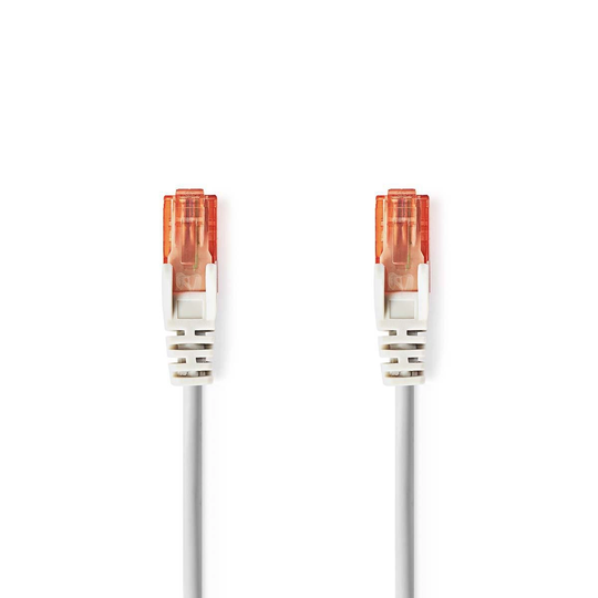 Cat 6 kabel | RJ45 hane | RJ45 hane | U/UTP | 0.25 m | Rund | PVC | Grå | Kuvert
