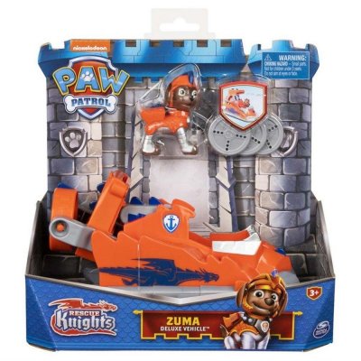 PAW Patrol räddnings riddare deluxe bil med Zuma Figur