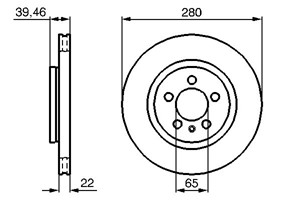 Bromsskiva, Framaxel, vw passat b3/b4 variant, 357 615 301 A