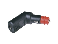 ProCar vinklad dubbel USB-C/A-laddningskontakt 12 V/5V 12 V 3,6 A säkerhet Universal Connector