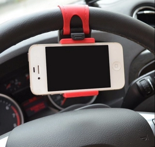 Universal mobilhållare för ratt, Röd