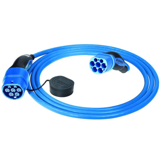 Mennekes Typ 2 Laddkabel för elbil 4,6 kW 1 fas 7,5 m