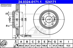 Bromsskiva, Framaxel, renault espace iii, laguna i, laguna grandtour i, safrane i, safrane ii, scénic minibus, minivan i, 77 00 802 231