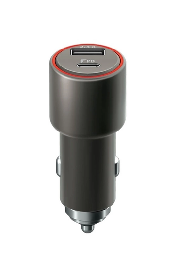 Billaddare med Quick Charge 3.0 - 1xUSB | 1xUSB-C, 30W