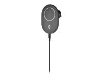 DELTACO QI-1035 - Trådlös laddningshållare för bil - 15 Watt - svart - för Apple iPhone 12, 13