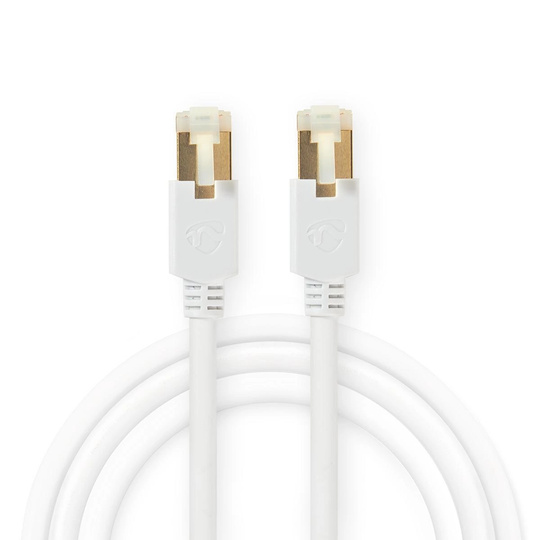 Cat 6 kabel | RJ45 hane | RJ45 hane | F/UTP | 10.0 m | Rund | LSZH / PVC | Vit | Kartong med fönster