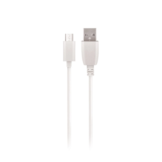 Setty Micro-USB till USB A 2.0 kabel 1 m, Vit