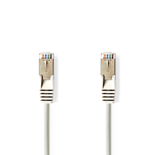 Cat 5e kabel | SF/UTP | RJ45 hane | RJ45 hane | 1.50 m | Rund | PVC | Grå | Kuvert