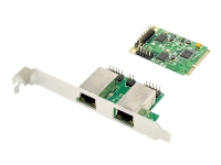 DIGITUS DN-10134 - Nätverkskort - PCIe Mini Card lågprofil - Gigabit Ethernet x 2