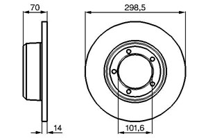 Bromsskiva, Framaxel, land rover, FRC 7329, LR017951, R57 1762
