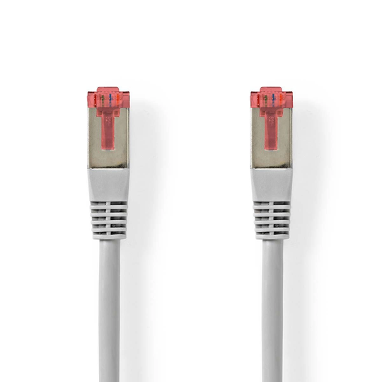 Cat 6 kabel | RJ45 hane | RJ45 hane | S/FTP | 30.0 m | Rund | PVC | Grå | Tag