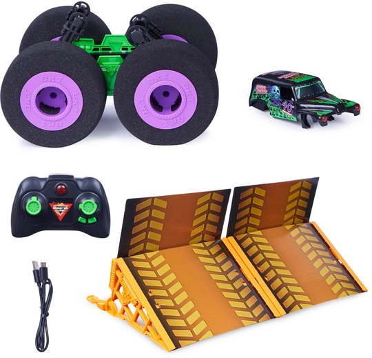 Monster Jam Grave Digger Radiostyrd Bil Set 1:16 Ramp Champ