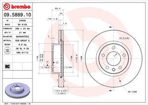 Bromsskiva, Framaxel, opel omega b, omega b kombi, vauxhall omega, 569053, 90487103