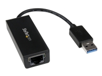 StarTech.com USB 3.0 to Gigabit Ethernet Adapter - 10/100/1000 NIC Network Adapter - USB 3.0 Laptop to RJ45 LAN (USB31000S) - Nätverksadapter - USB 3.0 - Gigabit Ethernet - svart