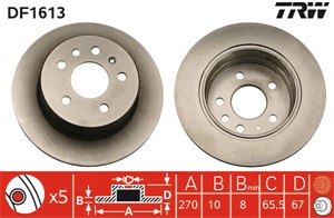 Bromsskiva, Bakaxel, chevrolet omega, vectra, opel omega a, omega a kombi, senator b, 5 69 101, 5 69 205, 90272328