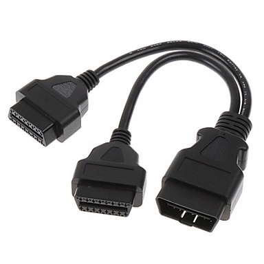 16 pin OBD2 OBDII Splitter förlängningskabel hane