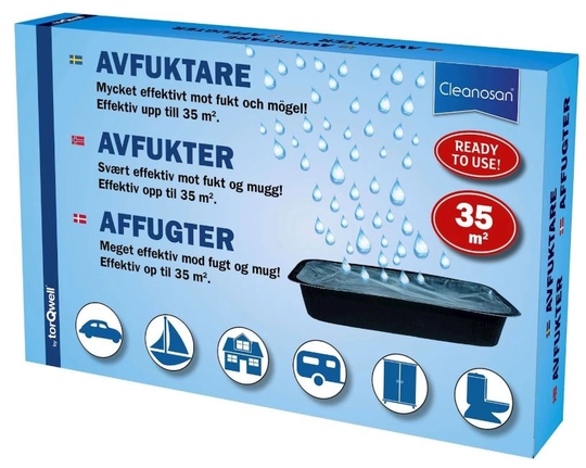 Cleanosan Engångs-avfuktare som täcker upp till 35 m²