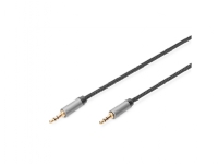 DIGITUS - Ljudkabel - stereo mini jack hane till stereo mini jack hane - 1.8 m - dubbelt skärmad - svart