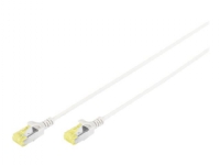 DIGITUS Slim - Patchkabel - RJ-45 (han) till RJ-45 (han) - 50 cm - UTP - CAT 6a - halogenfri, formet, knastfri - grå