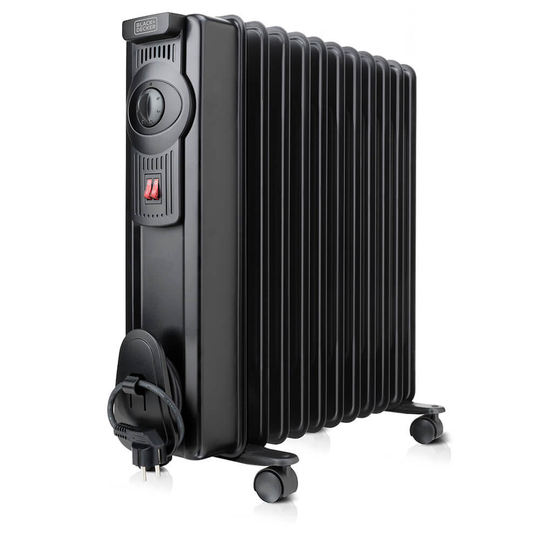 BLACK+DECKER Oil Heater 2000W Black