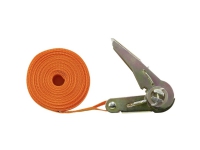 TOOLCRAFT TO-6802776 Spännband i ett stycke Dragkraft LC-surrning (individuell/direkt)=350 daN (L x B) 6 m x 25 mm Rattlås