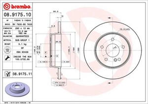 Bromsskiva, Bakaxel, mercedes-benz e-klass flak/chassi [vf210], e-klass t-model [s210], 2104230512, A2104230512